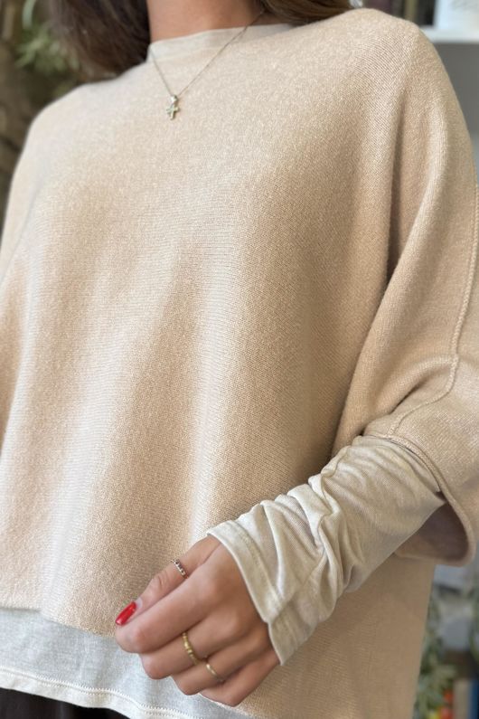 Conrad Layer Knit Oat - **